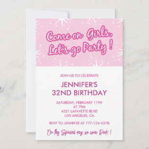 Invitation 32 anniversaire d'invitation pour son rétro jolie