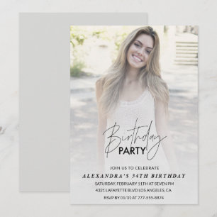 Invitation 34e anniversaire Fête d'anniversaire Gr