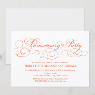 Invitation 35e anniversaire   Blanc/Coral