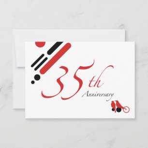 Invitation 35e anniversaire (mod birds)