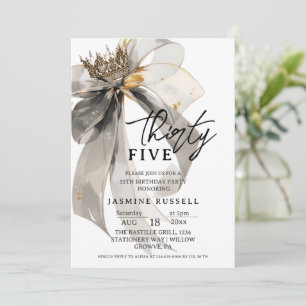 Invitation 35ème Trente-cinq Femmes de fête d'anniversaire