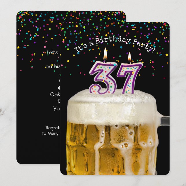 Invitation 37e anniversaire fête de la bière (Devant / Derrière)