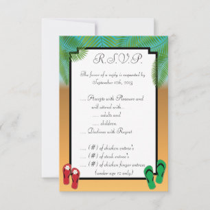 Invitation 3,5 x 5 R.S.V.P. Ses sandales sont en marche
