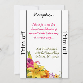 Invitation 3,5 x 7 Réception Flux exotique hawaïen