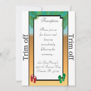 Invitation 3,5 x 7 Réception Ses Sandales Sur