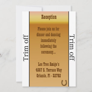 Invitation 3,5 x 7 Wagon de la réception Horse Sh