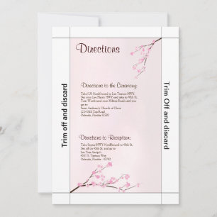 Invitation 3,5x7 Directions Fleur de cerisier rose