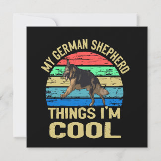 Invitation 3 Mon truc de berger allemand Je suis cool vintage