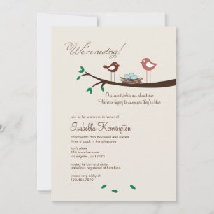 Invitation 3 Oeufs Bleus Triplets Garçons Baby shower Invitat