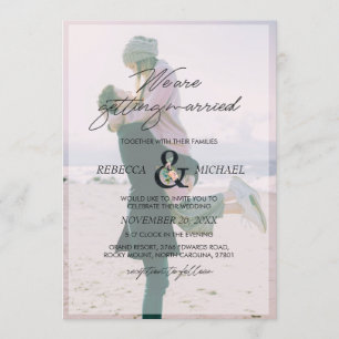 Invitation 3 Photo Esperluette Florale Nous nous marions