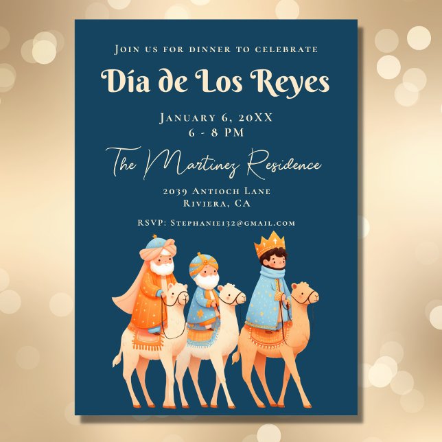 Invitation 3 Rois Jour Dîner Mexicain Día De Los Reyes (Créateur téléchargé)