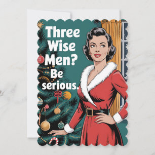 Invitation 3 Trois Sages Hommes Soyez Sérieux Noël Xmas