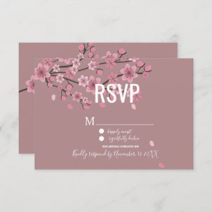 Invitation 3D Ombre Petals Cherry Blossom Botany RSVP