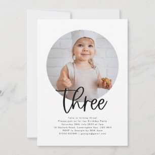 Invitation 3ème anniversaire de la photo ronde