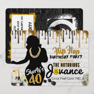 Invitation 40  90's Hip hop Birthday Drip Photo