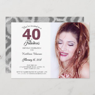 Invitation 40 ans et fabuleuse photo du 40e anniversaire du p