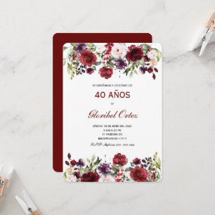 Invitation 40 Ans Femme Invitation