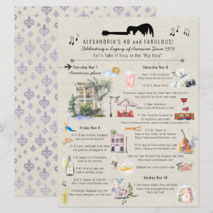 Invitation 40 et fabuleux   Itinéraire d'anniversaire de la N