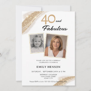 Invitation 40 et Fabuleux Or 2 Photo 40e Anniversaire