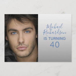 Invitation 40 photos personnalisées fête d'anniversaire