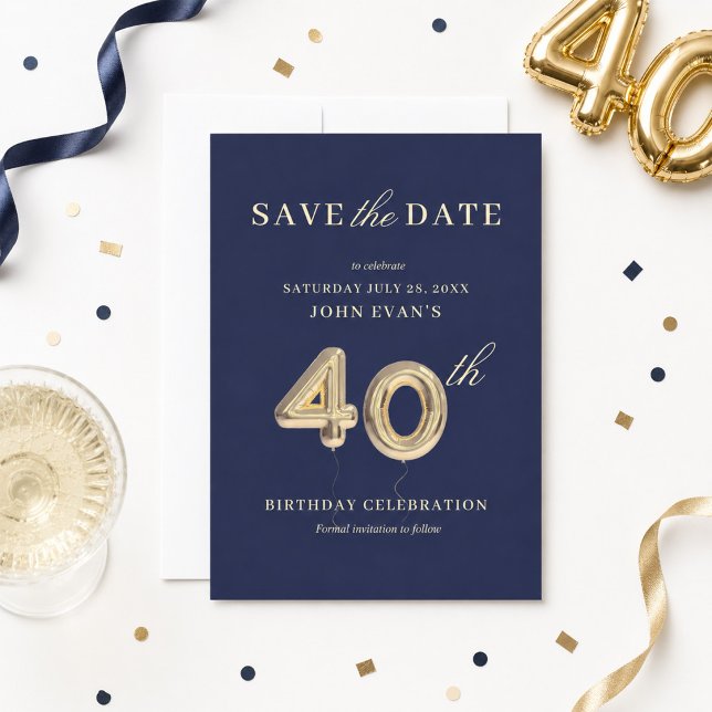 Invitation 40e Anniversaire (Créateur téléchargé)