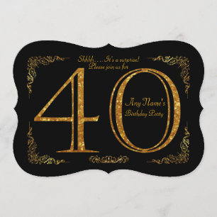 Invitation 40e anniversaire 40e anniversaire, grand Gatsby, n