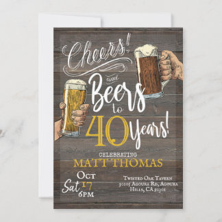 Invitation 40e anniversaire, Acclamations et bières