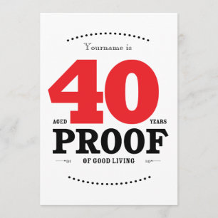 Invitation 40e anniversaire Cocktails & Cheers