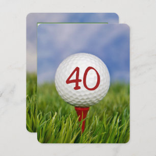Invitation 40e Anniversaire de la fête de golf