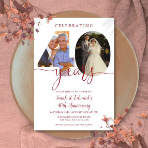 Invitation 40e anniversaire de mariage 2 Photo Ruby