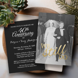 Invitation 40e anniversaire de mariage avec photo - Nous somm