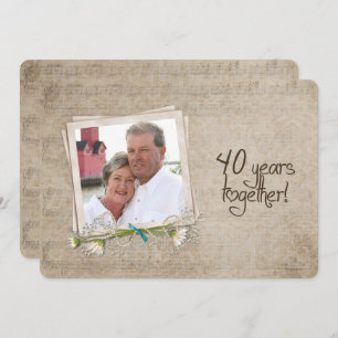 Invitation 40e anniversaire de Mariage Renouveau de la vision