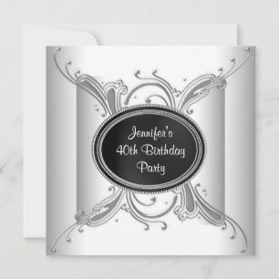 Invitation 40e anniversaire des femmes blanches noires