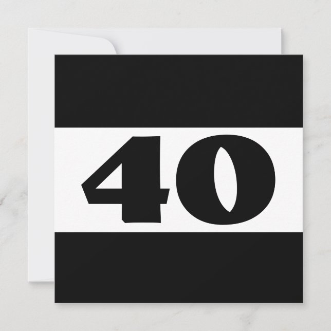 Invitation 40e anniversaire du Black and White Modern W857 (Devant)