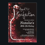 Invitation 40e Anniversaire du vin à la Parties scintillant r<br><div class="desc">40e Invitation Anniversaire du Vin. Vieilli à la perfection. Parties scintillant noire et rouge. Vin rouge. Invitation Dégustation De Vins. Champagne Parties scintillant Noir et Or. 18ème 20ème 21ème 30ème 40ème 50ème 60ème 70ème 80ème 90ème 100ème, tout âge. Pour plus de personnalisation, cliquez sur le bouton "Customiser" et utilisez notre...</div>