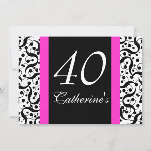 Invitation 40e anniversaire élégant célébration pour tout âge