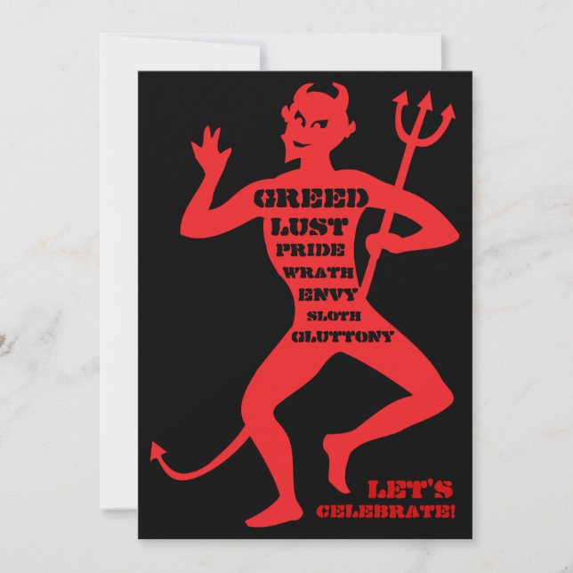 Invitation 40e anniversaire - Enfer d'une fête (Devant)