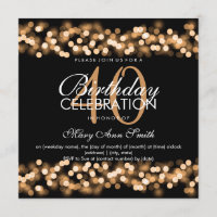 40e anniversaire Faux Gold Hollywood Glam