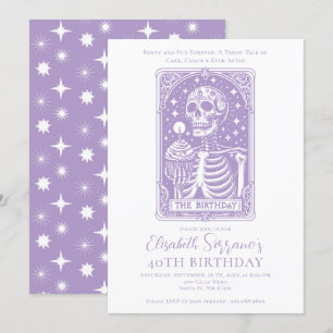 Invitation 40e anniversaire Gothique Tarot Lavande