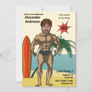 Invitations Faire Part Cartes Homme Muscle Zazzle Fr