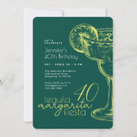 40e anniversaire Moderne verte Margarita Fiesta