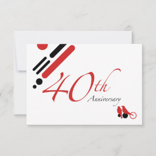 Invitation 40e anniversaire (oiseaux mod)