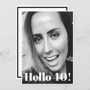 Invitation 40e anniversaire Photo moderne Elégant