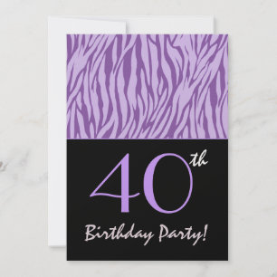 Invitation 40e anniversaire Poster de animal Modèle personnal