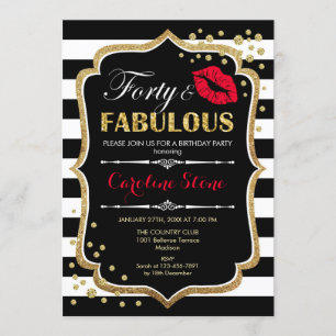 Invitation 40e anniversaire - Quarante fabuleux Black Red Gol