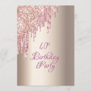 Invitations Faire Part Cartes Anniversaire 40 Ans Zazzle