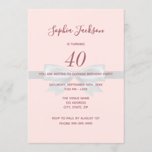 Invitations Faire Part Cartes Anniversaire 40 Ans Zazzle Fr