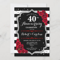40e anniversaire - Ruby Rouge Argent Noir Blanc