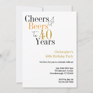 Invitation 40e anniversaire Soeurs et bières Mini Fête