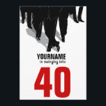 Invitation 40e anniversaire Swingers Rat Pack Party<br><div class="desc">Pour tous ces gars de l'anniversaire de jeux d'argent qui aiment le plaisir, le butin de cocktail, habillés en pointes, jazz-parlant, qui chantent en douceur, qui ont 40 ans. Personnalisez-le en ajoutant le nom de l'honoré et l'invitation de votre Rat Pack pour Cocktails. Cliquez simplement sur le bouton personnaliser !...</div>